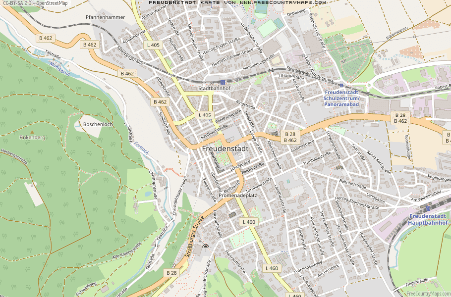 Karte Von Freudenstadt Deutschland