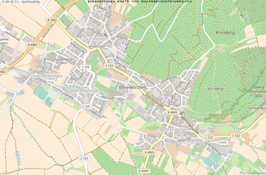 Karte Von Ehrenkirchen Deutschland