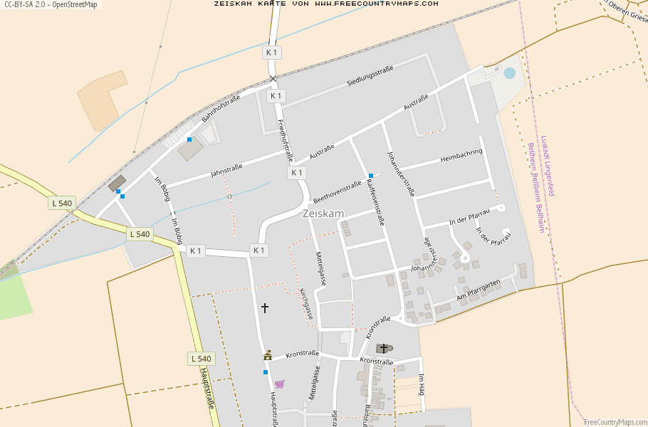 Karte Von Zeiskam Deutschland