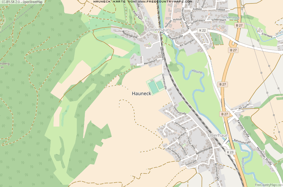 Karte Von Hauneck Deutschland