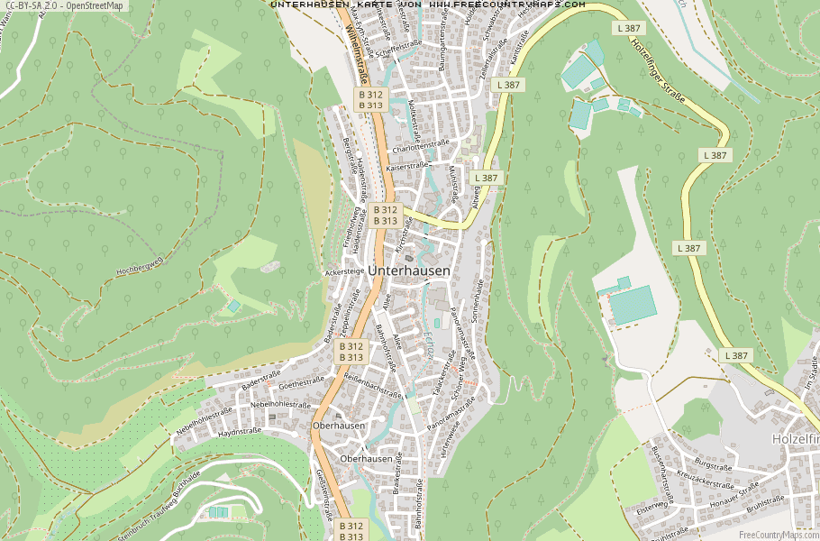 Karte Von Unterhausen Deutschland