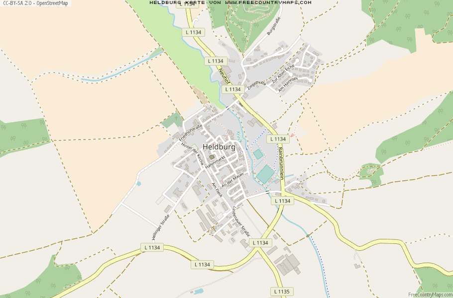 Karte Von Heldburg Deutschland