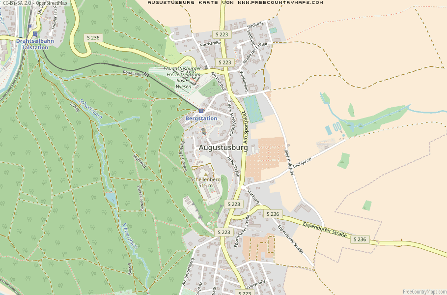 Karte Von Augustusburg Deutschland