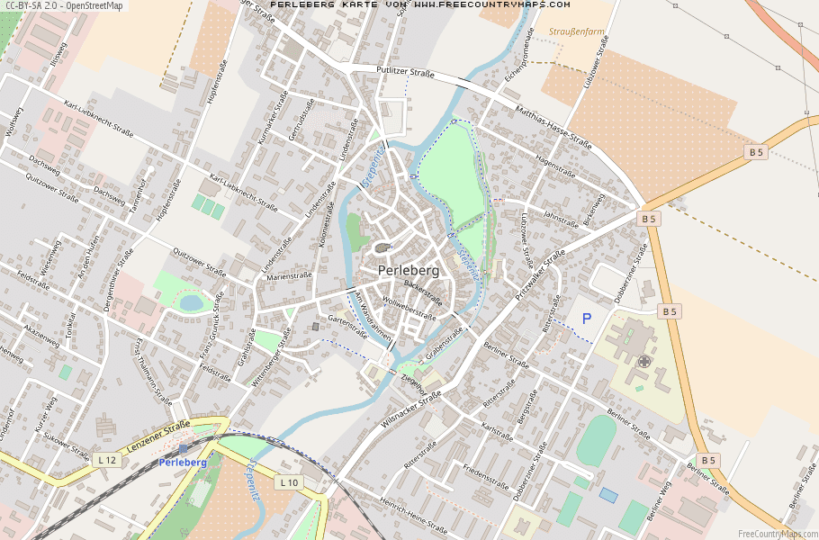 Karte Von Perleberg Deutschland