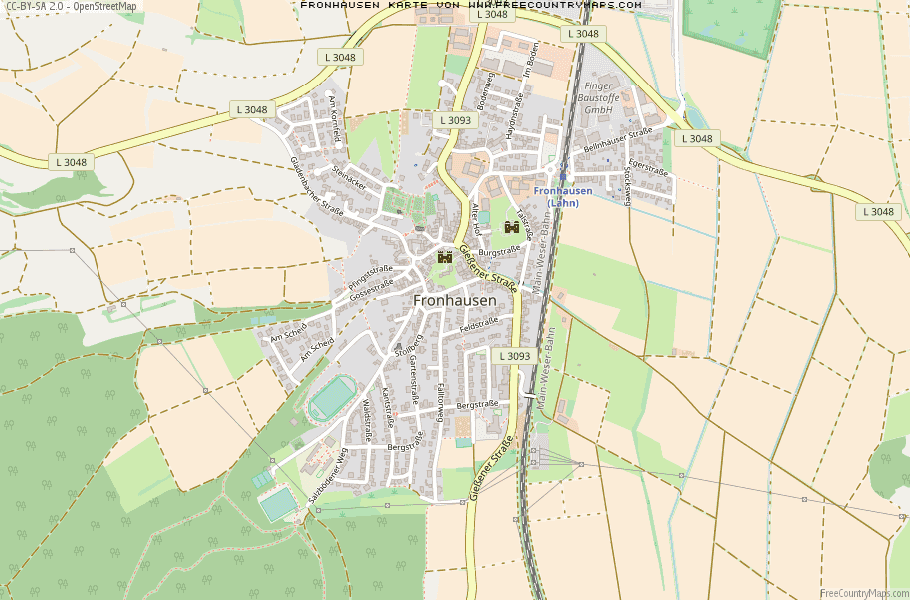 Karte Von Fronhausen Deutschland