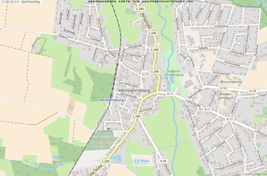 Karte Von Hermannsburg Deutschland