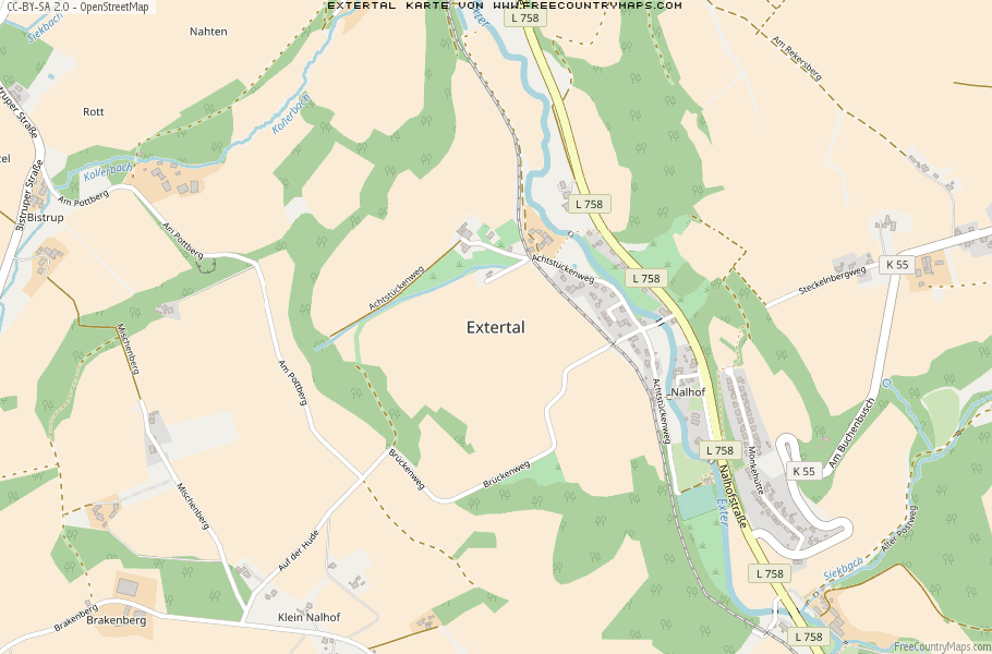 Karte Von Extertal Deutschland