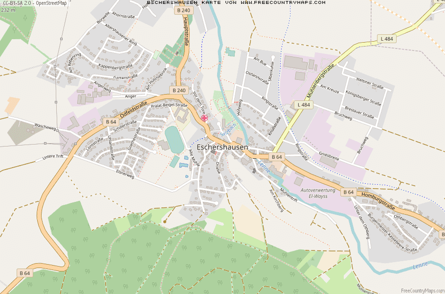 Karte Von Eschershausen Deutschland