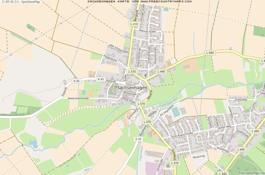 Karte Von Sachsenhagen Deutschland