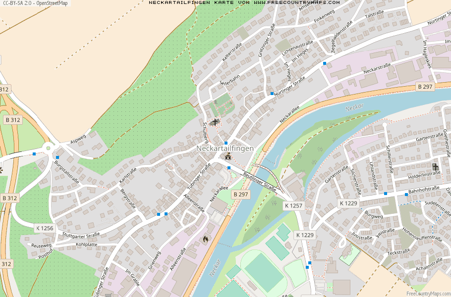 Karte Von Neckartailfingen Deutschland