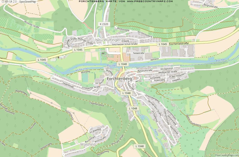 Karte Von Forchtenberg Deutschland