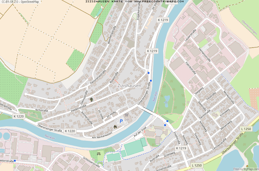Karte Von Zizishausen Deutschland