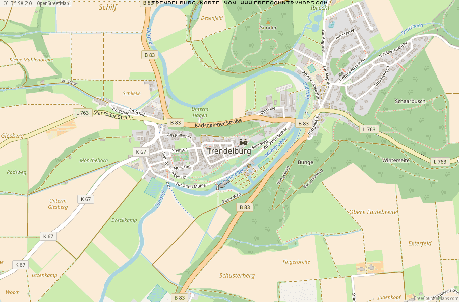 Karte Von Trendelburg Deutschland