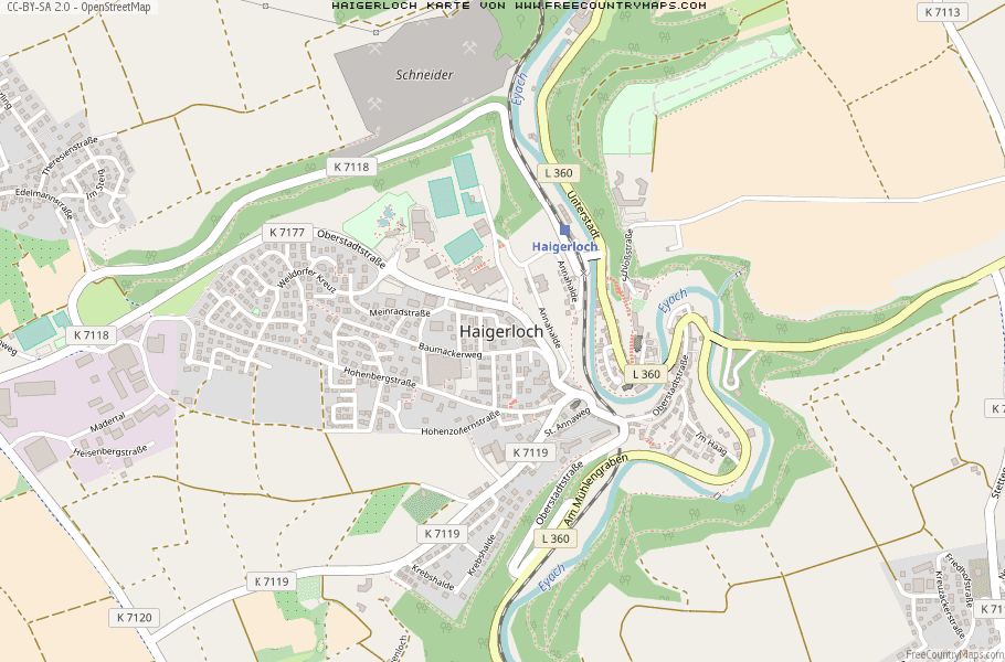 Karte Von Haigerloch Deutschland