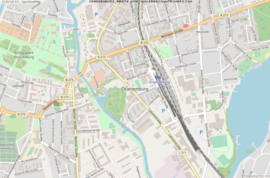 Karte Von Oranienburg Deutschland