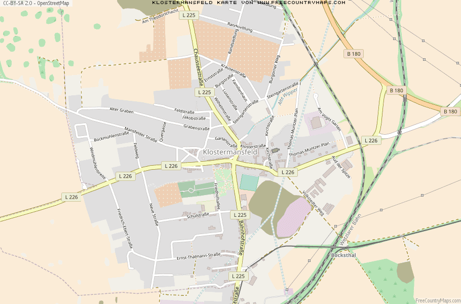 Karte Von Klostermansfeld Deutschland