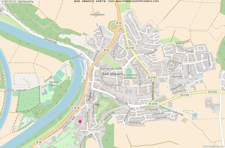 Karte Von Bad Abbach Deutschland