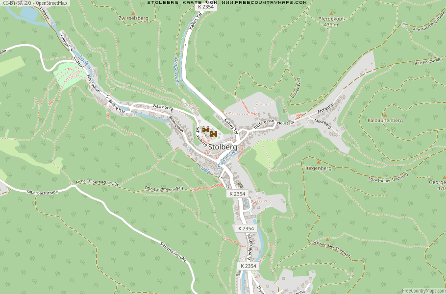 Karte Von Stolberg Deutschland
