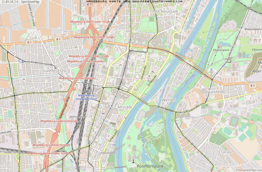Karte Von Magdeburg Deutschland