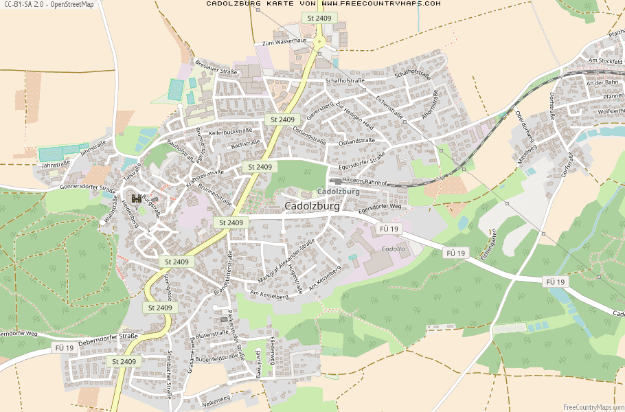 Karte Von Cadolzburg Deutschland