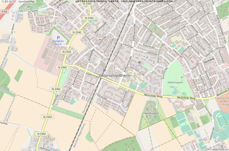 Karte Von Unterschleißheim Deutschland