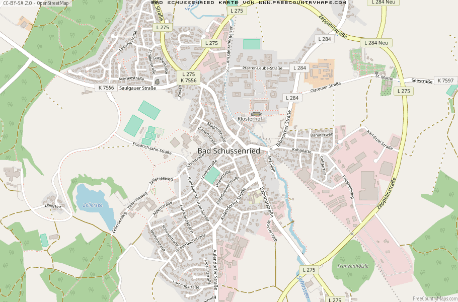 Karte Von Bad Schussenried Deutschland