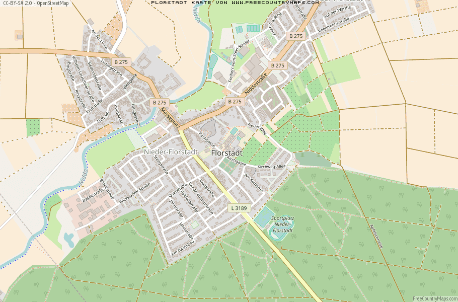 Karte Von Florstadt Deutschland