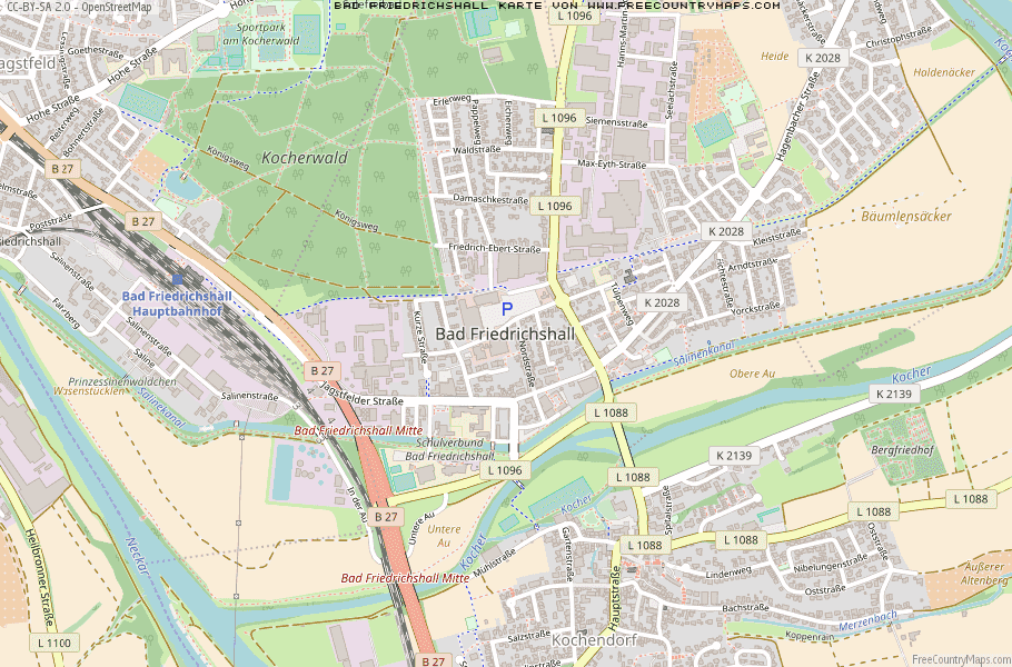 Karte Von Bad Friedrichshall Deutschland