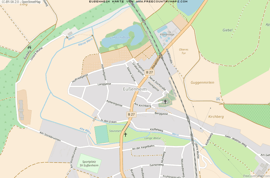 Karte Von Eußenheim Deutschland