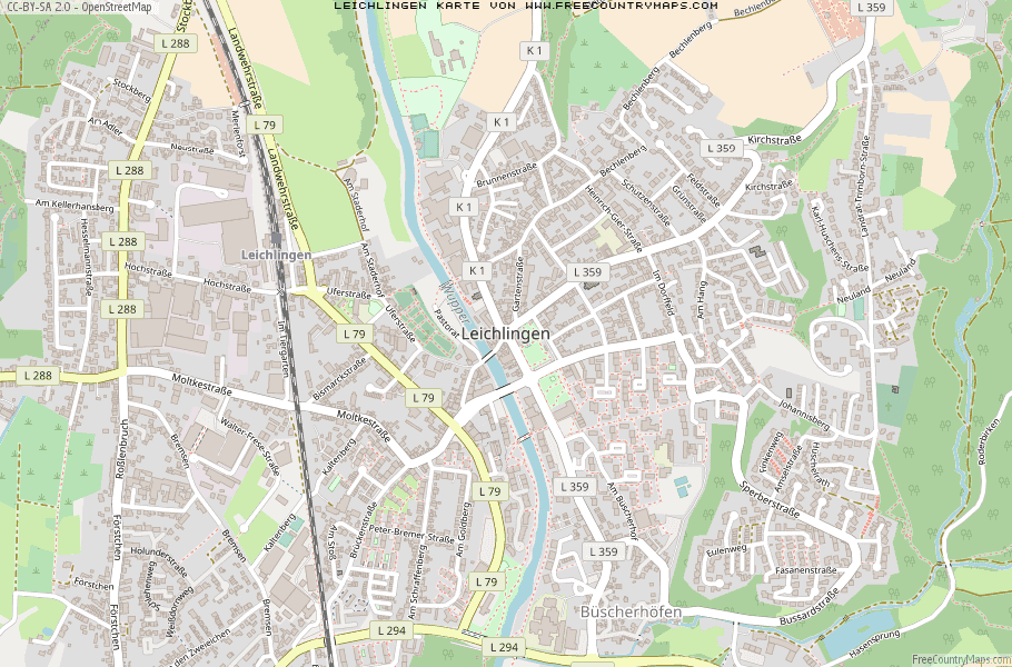 Karte Von Leichlingen Deutschland