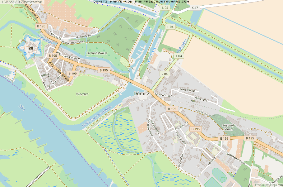 Karte Von Dömitz Deutschland