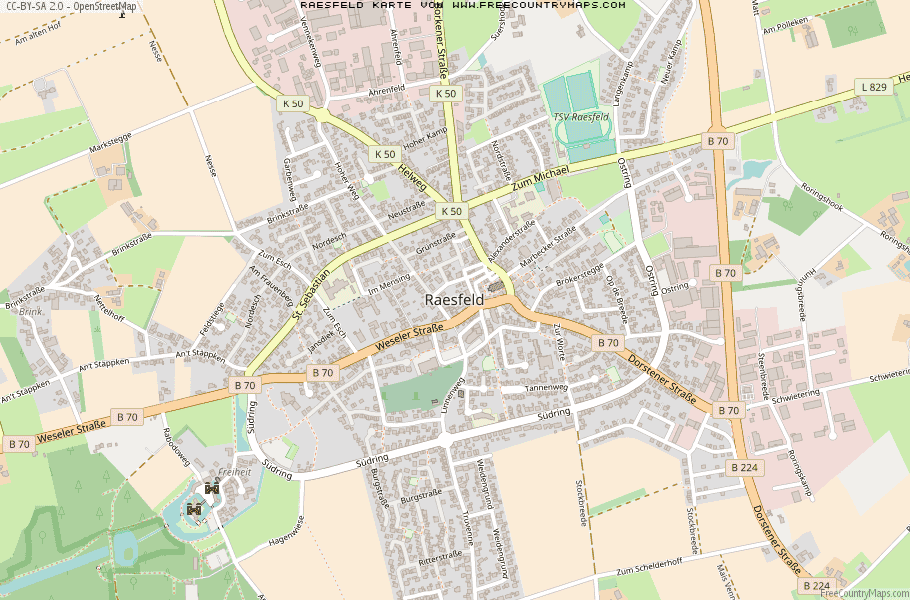 Karte Von Raesfeld Deutschland