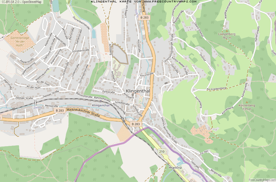 Karte Von Klingenthal Deutschland
