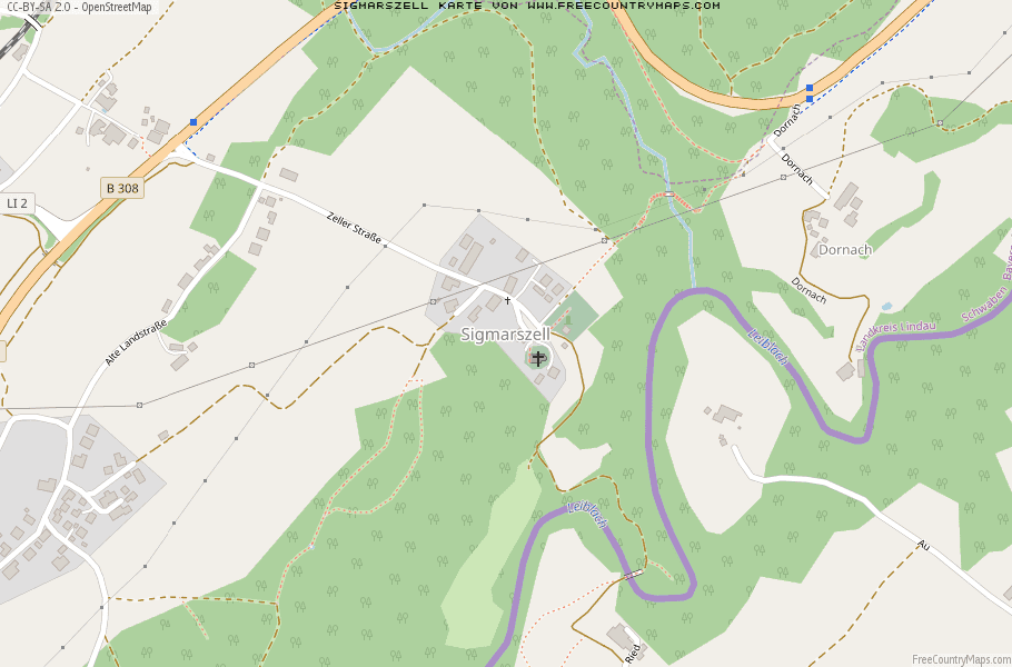 Karte Von Sigmarszell Deutschland