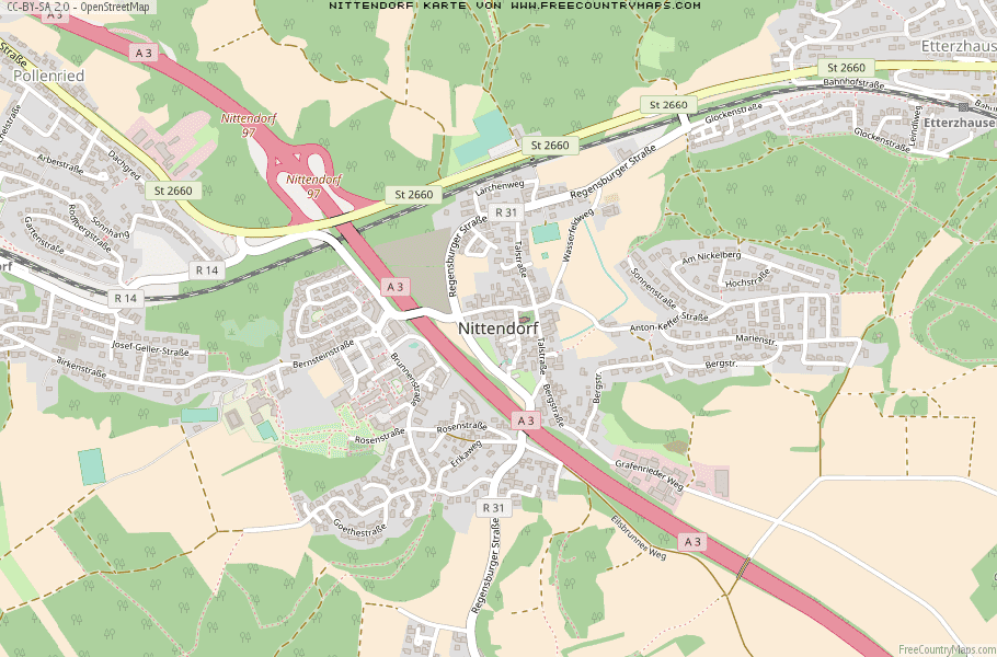 Karte Von Nittendorf Deutschland