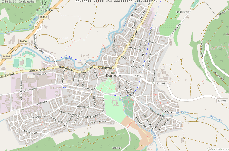 Karte Von Donzdorf Deutschland