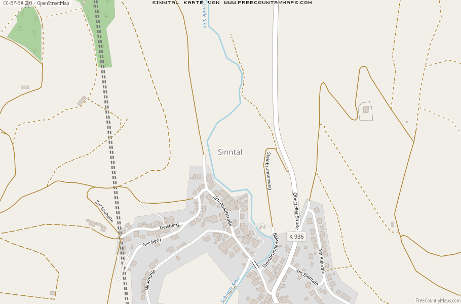 Karte Von Sinntal Deutschland