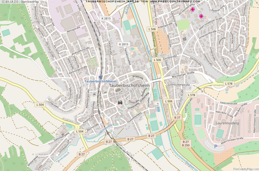 Karte Von Tauberbischofsheim Deutschland