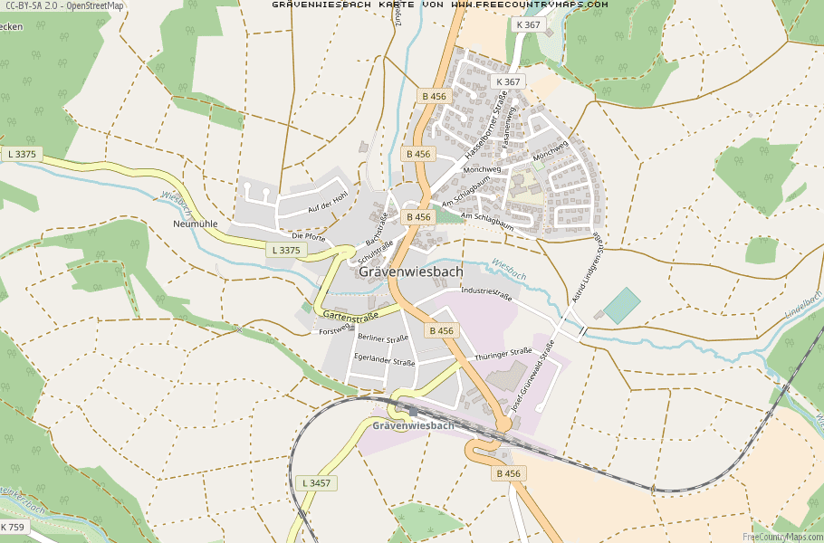 Karte Von Grävenwiesbach Deutschland