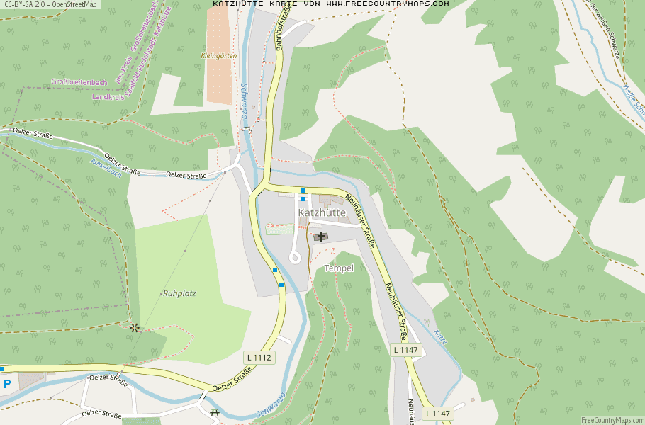 Karte Von Katzhütte Deutschland