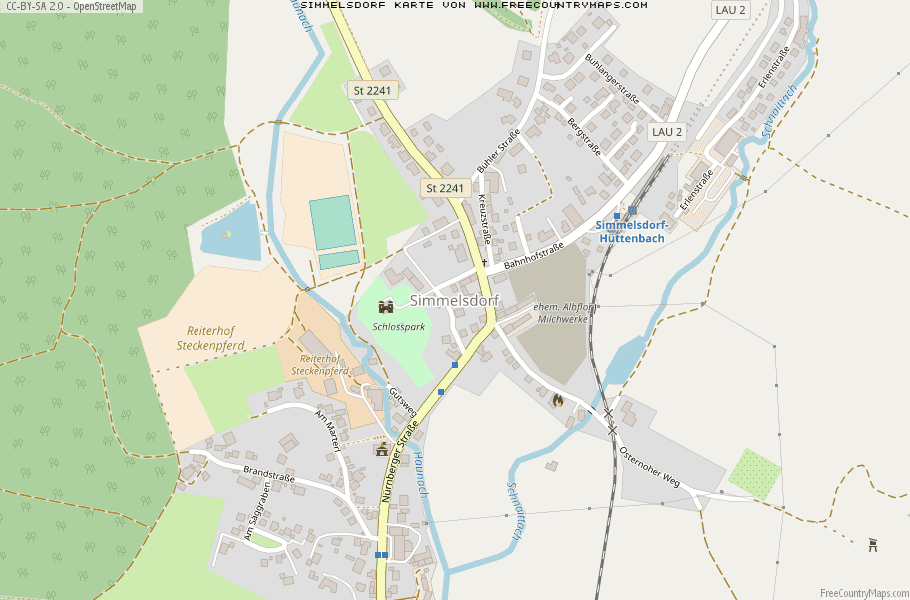 Karte Von Simmelsdorf Deutschland