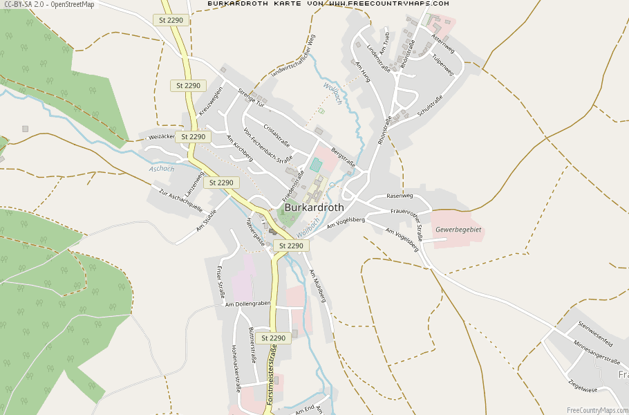 Karte Von Burkardroth Deutschland