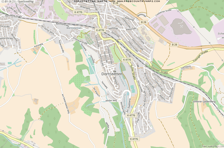 Karte Von Dornstetten Deutschland