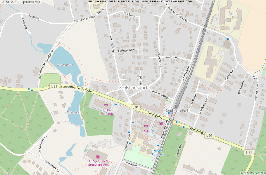 Karte Von Großhansdorf Deutschland