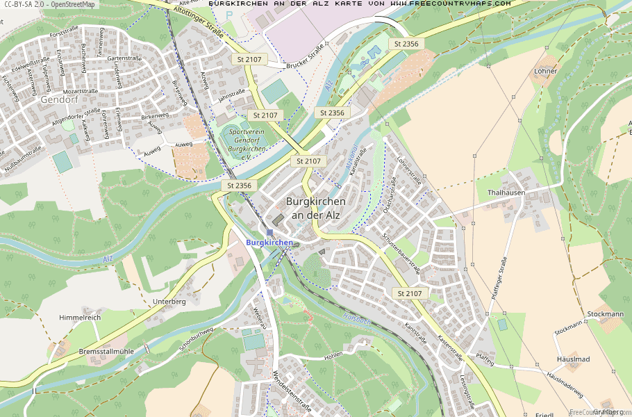 Karte Von Burgkirchen an der Alz Deutschland