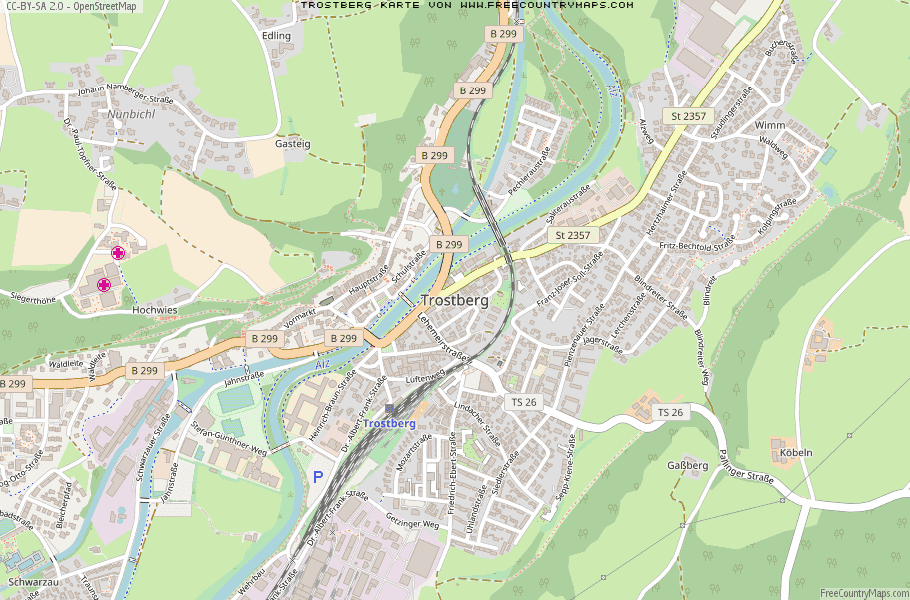 Karte Von Trostberg Deutschland