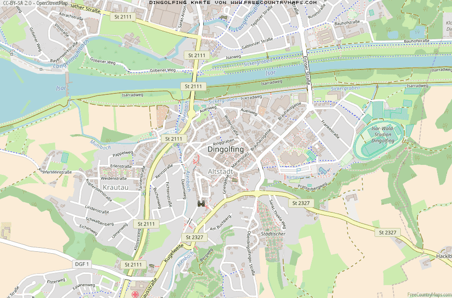 Karte Von Dingolfing Deutschland