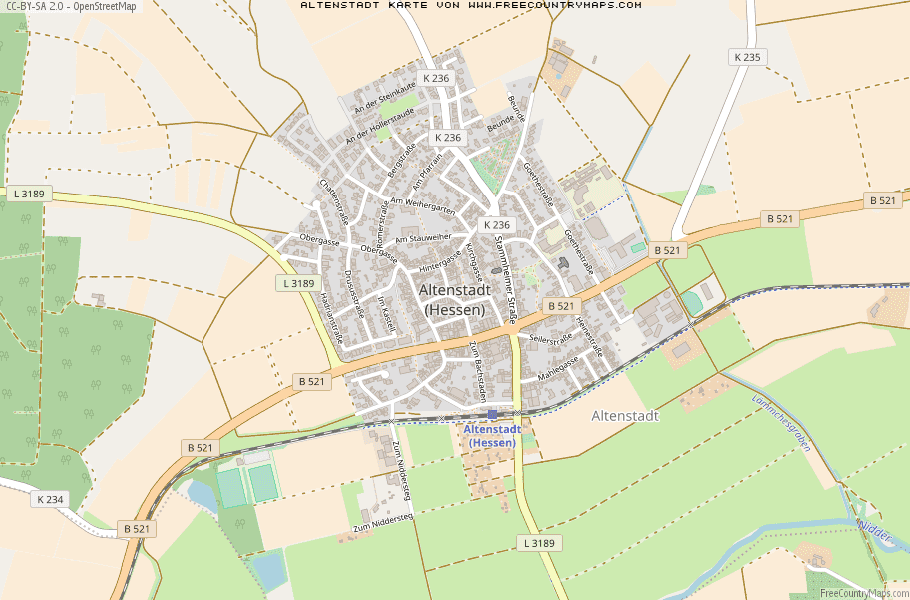 Karte Von Altenstadt Deutschland
