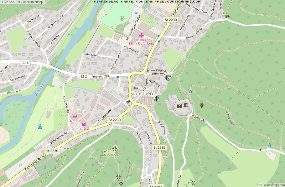 Karte Von Kipfenberg Deutschland