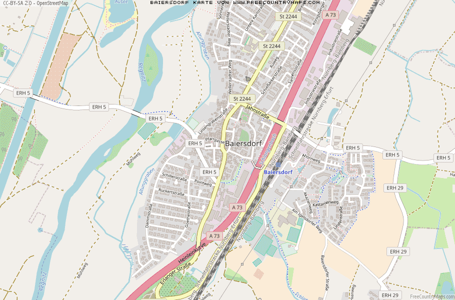 Karte Von Baiersdorf Deutschland